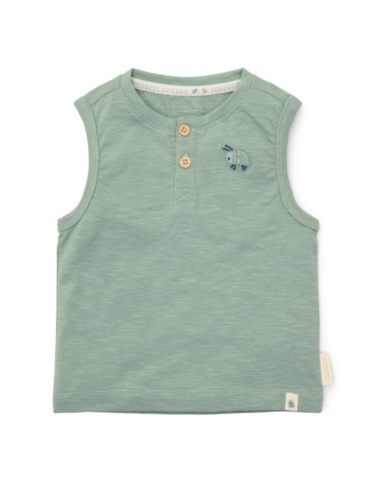 LITTLE DUTCH. Μπλουζάκι αμάνικο Forest Green - Νο 86