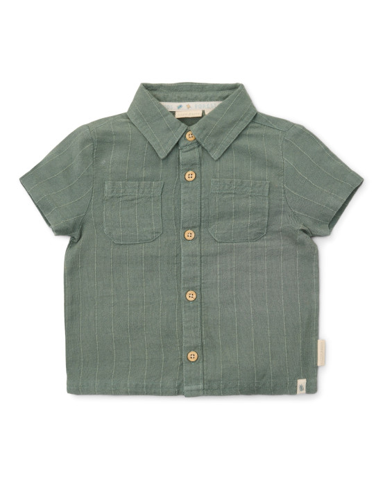 LITTLE DUTCH. Πουκάμισο κοντομάνικο Forest Green - Νο 104