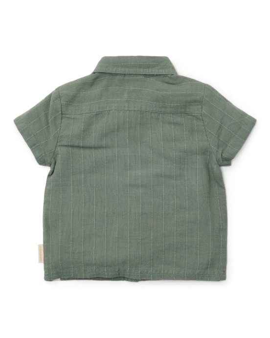LITTLE DUTCH. Πουκάμισο κοντομάνικο Forest Green - Νο 104