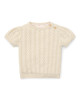 LITTLE DUTCH. Πλεκτό μπλουζάκι κοντομάνικο Creme - Νο 80