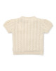 LITTLE DUTCH. Πλεκτό μπλουζάκι κοντομάνικο Creme - Νο 92