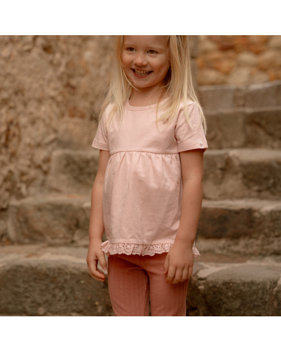 LITTLE DUTCH. Παντελονάκι καμπάνα Pink Blush - Νο 92