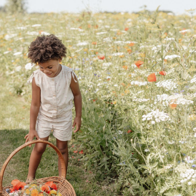 LITTLE DUTCH. Παντελονάκι κοντό με λουλουδάκια Sand - Νο 98