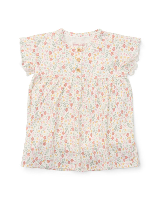 LITTLE DUTCH. Φορεματάκι κοντομάνικο Creme - Νο 86