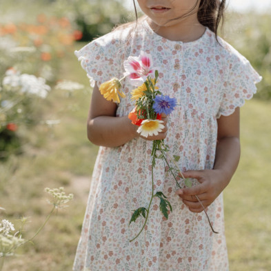 LITTLE DUTCH. Φορεματάκι κοντομάνικο Creme - Νο 80