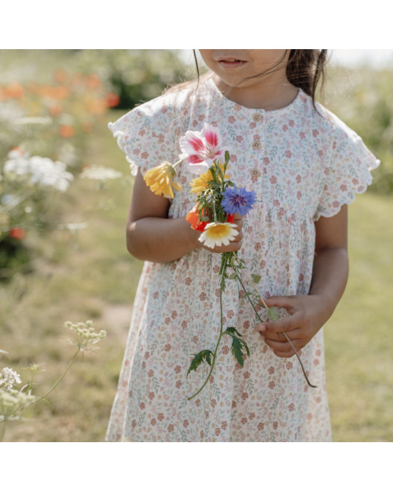 LITTLE DUTCH. Φορεματάκι κοντομάνικο Creme - Νο 98