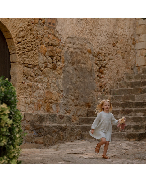 LITTLE DUTCH. Φορεματάκι μακρυμάνικο Fairy Mint - Νο 98