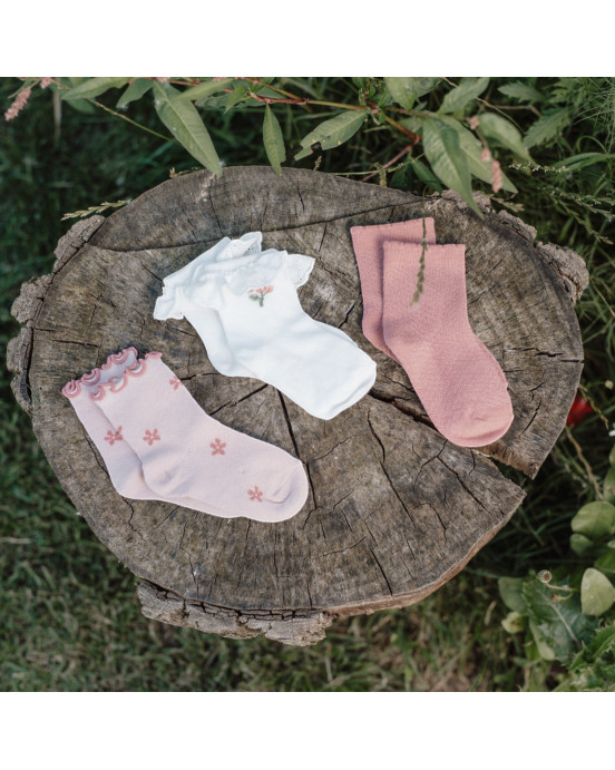 LITTLE DUTCH. Σετ 3 ζευγάρια κάλτσες Fairy Garden - Νο 23/26 (3-4 ετών)