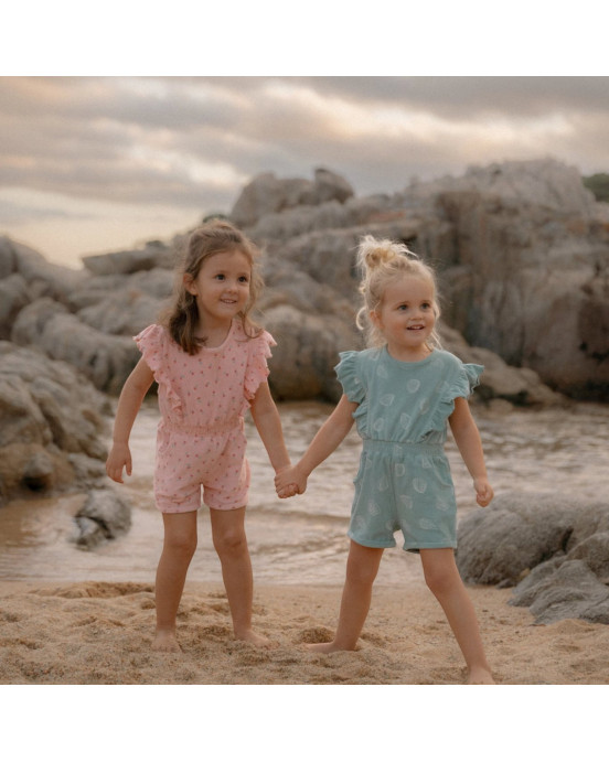 LITTLE DUTCH. Ολόσωμη φόρμα με βολάν Ocean Treasures Surf Blue - Νο 98/104