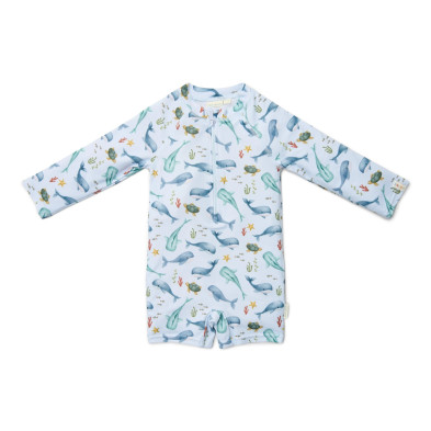 LITTLE DUTCH. Ολόσωμο μακρυμάνικο μαγιό Ocean Sea Life Multi-colour - Νο 74/80