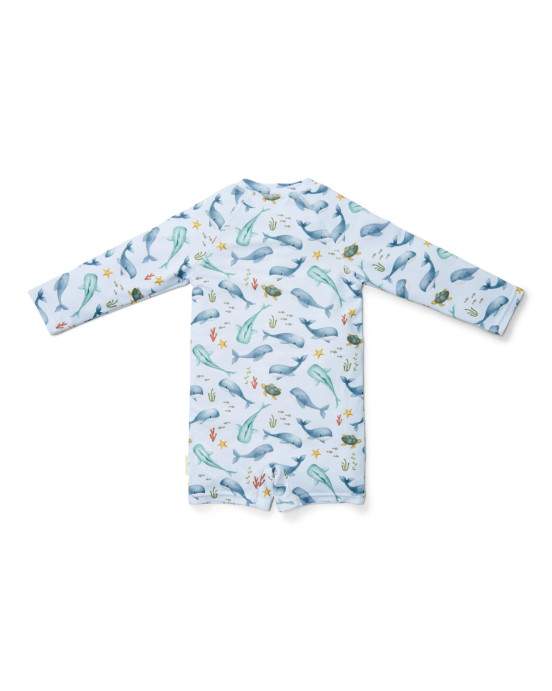 LITTLE DUTCH. Ολόσωμο μακρυμάνικο μαγιό Ocean Sea Life Multi-colour - Νο 74/80