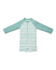 LITTLE DUTCH. Ολόσωμο μακρυμάνικο μαγιό Stripes Surf Blue - Νο 74/80