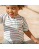 LITTLE DUTCH. Ολόσωμο μακρυμάνικο μαγιό Stripes Surf Blue - Νο 74/80