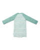 LITTLE DUTCH. Ολόσωμο μακρυμάνικο μαγιό Stripes Surf Blue - Νο 74/80