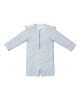 LITTLE DUTCH. Ολόσωμο μακρυμάνικο μαγιό Sunny Flowers Blue - Νο 62/68