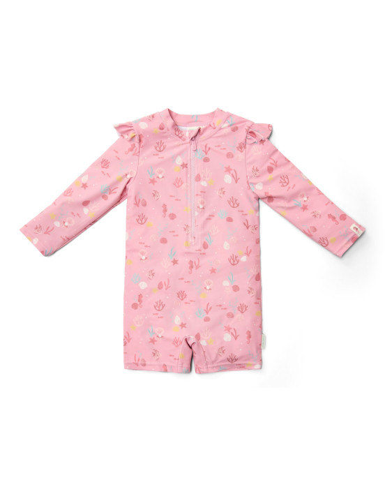 LITTLE DUTCH. Ολόσωμο μακρυμάνικο μαγιό Ocean Treasures Multi-colour - Νο 74/80