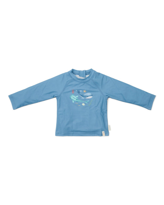 LITTLE DUTCH. Μπλουζάκι μακρυμάνικο με προστασία UV Ocean Blue - Νο 86/92