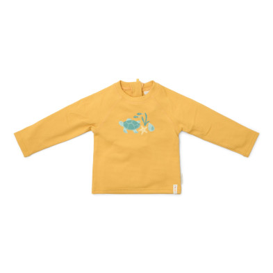 LITTLE DUTCH. Μπλουζάκι μακρυμάνικο με προστασία UV Seashells Sunny Yellow - Νο 62/68