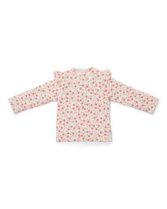 LITTLE DUTCH. Μπλουζάκι μακρυμάνικο με προστασία UV Sunny Flowers Multi-colour - Νο 62/68