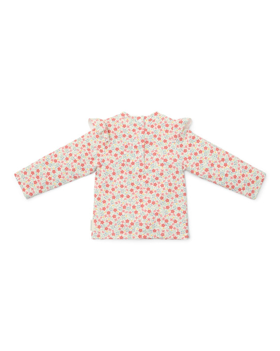 LITTLE DUTCH. Μπλουζάκι μακρυμάνικο με προστασία UV Sunny Flowers Multi-colour - Νο 62/68