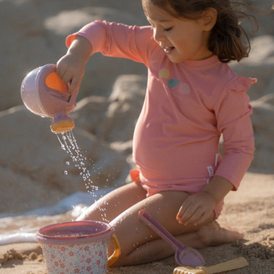 LITTLE DUTCH. Μπλουζάκι μακρυμάνικο με προστασία UV Ocean Treasures Rouge - Νο 74/80