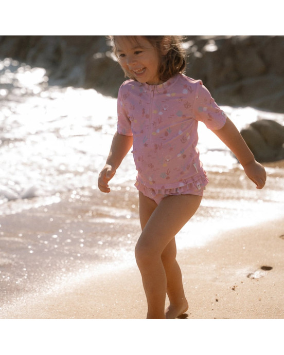 LITTLE DUTCH. Μπλουζάκι κοντομάνικο με προστασία UV Ocean Treasures Multi-colour - Νο 74/80