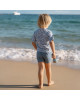 LITTLE DUTCH. Μπλουζάκι κοντομάνικο με προστασία UV Sea Life Ocean Blue - Νο 74/80