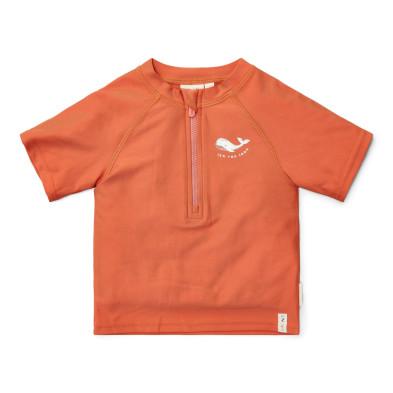 LITTLE DUTCH. Μπλουζάκι κοντομάνικο με προστασία UV Sea Life Coral Red - Νο 74/80