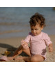 LITTLE DUTCH. Μπλουζάκι κοντομάνικο με προστασία UV Sunny Flowers Blush - Νο 86/92