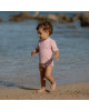 LITTLE DUTCH. Μπλουζάκι κοντομάνικο με προστασία UV Sunny Flowers Blush - Νο 98/104