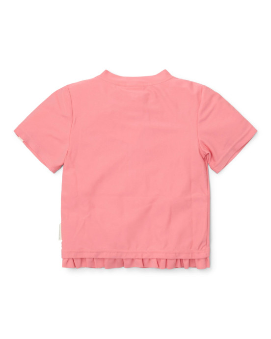 LITTLE DUTCH. Μπλουζάκι κοντομάνικο με προστασία UV Sunny Flowers Rouge - Νο 86/92