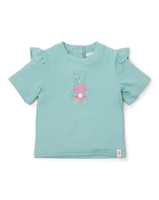 LITTLE DUTCH. Μπλουζάκι κοντομάνικο με προστασία UV Ocean Treasures Surf Blue - Νο 98/104