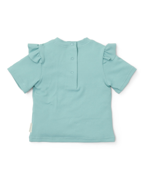 LITTLE DUTCH. Μπλουζάκι κοντομάνικο με προστασία UV Ocean Treasures Surf Blue - Νο 74/80