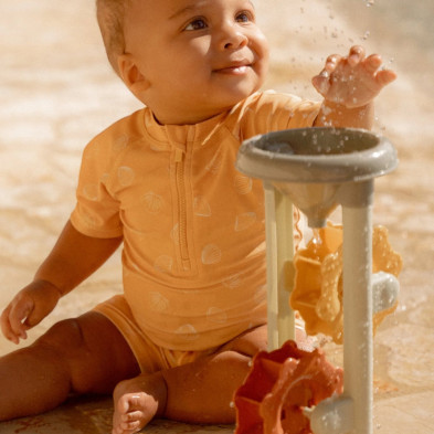LITTLE DUTCH. Παιδικό μαγιό για αγόρια Seashells Sunny Yellow - Νο 74/80