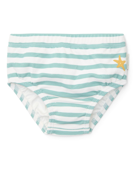 LITTLE DUTCH. Μαγιό πάνα Stripes Surf Blue - Νο 98/104