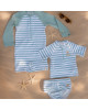LITTLE DUTCH. Μαγιό πάνα Stripes Surf Blue - Νο 62/68