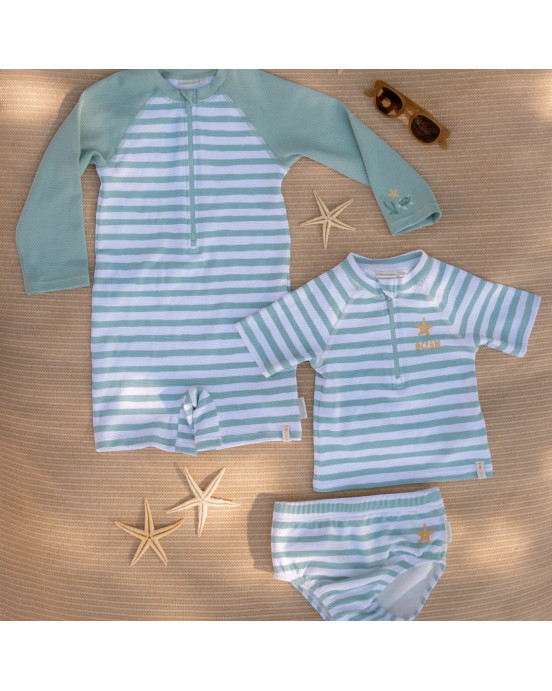 LITTLE DUTCH. Μαγιό πάνα Stripes Surf Blue - Νο 98/104