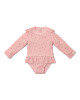 LITTLE DUTCH. Ολόσωμο μακρυμάνικο μαγιό για κορίτσια Sunny Flowers Blush - Νο 74/80