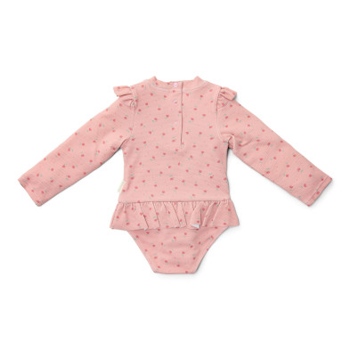 LITTLE DUTCH. Ολόσωμο μακρυμάνικο μαγιό για κορίτσια Sunny Flowers Blush - Νο 74/80