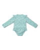 LITTLE DUTCH. Ολόσωμο μακρυμάνικο μαγιό για κορίτσια Ocean Treasures Surf Blue - Νο 74/80