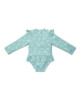 LITTLE DUTCH. Ολόσωμο μακρυμάνικο μαγιό για κορίτσια Ocean Treasures Surf Blue - Νο 74/80