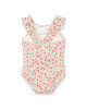 LITTLE DUTCH. Ολόσωμο μαγιό με βολάν Sunny Flowers Multi-colour - Νο 62/68