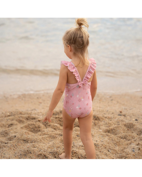 LITTLE DUTCH. Ολόσωμο μαγιό με βολάν Ocean Treasures Multi-colour - Νο 74/80