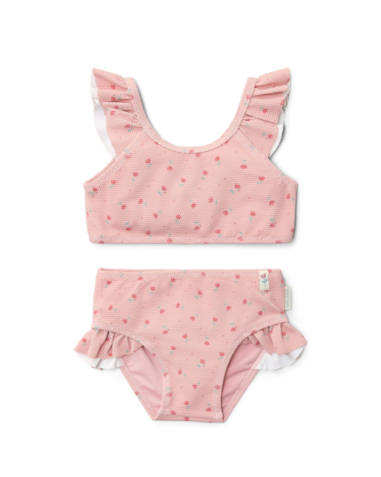 LITTLE DUTCH. Παιδικό σετ μπικίνι με βολάν Sunny Flowers Blush - Νο 62/68