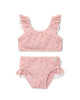 LITTLE DUTCH. Παιδικό σετ μπικίνι με βολάν Sunny Flowers Blush - Νο 62/68