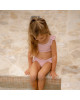 LITTLE DUTCH. Παιδικό σετ μπικίνι με βολάν Sunny Flowers Blush - Νο 62/68