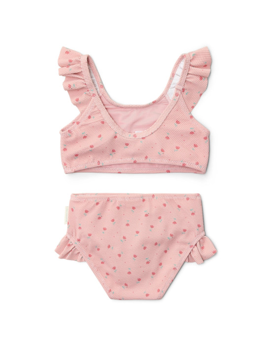 LITTLE DUTCH. Παιδικό σετ μπικίνι με βολάν Sunny Flowers Blush - Νο 62/68