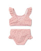 LITTLE DUTCH. Παιδικό σετ μπικίνι με βολάν Sunny Flowers Blush - Νο 62/68