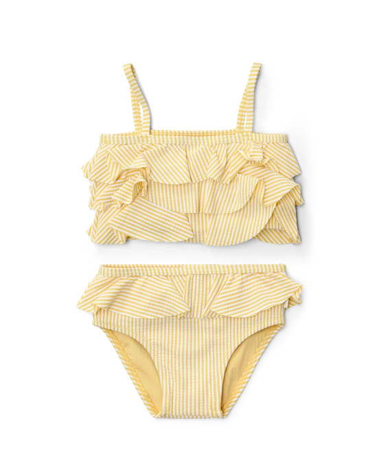LITTLE DUTCH. Παιδικό σετ μπικίνι με βολάν Ocean Treasures Yellow - Νο 74/80