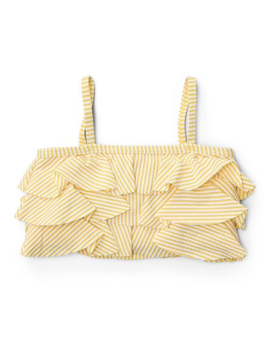 LITTLE DUTCH. Παιδικό σετ μπικίνι με βολάν Ocean Treasures Yellow - Νο 74/80